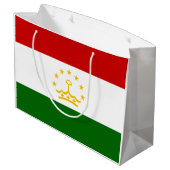 Flagge Tadschikistans Große Geschenktüte (Rückseite Schrägansicht)