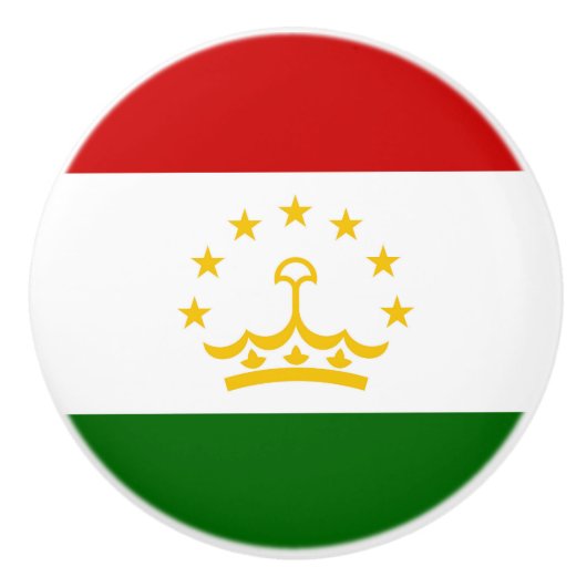 Flagge Tadschikistans Keramikknauf (Vorderseite)