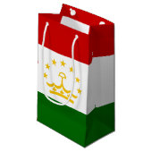 Flagge Tadschikistans Kleine Geschenktüte (Vorderseite Schrägansicht)