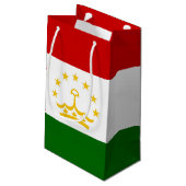 Flagge Tadschikistans Kleine Geschenktüte (Rückseite Schrägansicht)