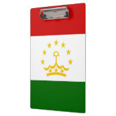 Flagge Tadschikistans Klemmbrett (Links)