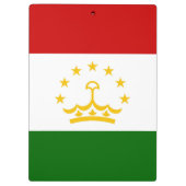 Flagge Tadschikistans Klemmbrett (Rückseite)