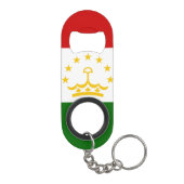 Flagge Tadschikistans Mini Flaschenöffner (Rückseite)