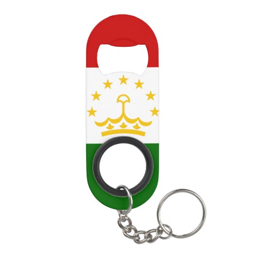 Flagge Tadschikistans Mini Flaschenöffner (Rückseite)