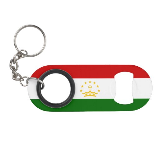 Flagge Tadschikistans Mini Flaschenöffner (Vorderseite (Horizontal))