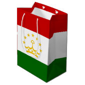 Flagge Tadschikistans Mittlere Geschenktüte (Rückseite Schrägansicht)