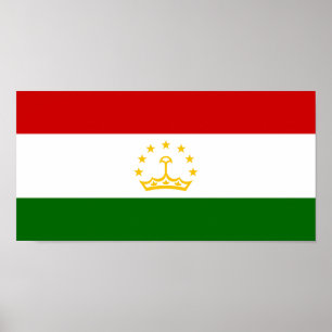 Flagge Tadschikistans Poster
