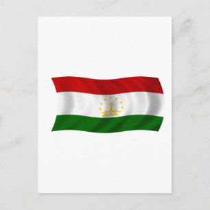 Flagge Tadschikistans Postkarte