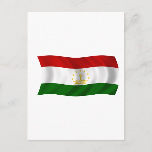 Flagge Tadschikistans Postkarte (Vorderseite)