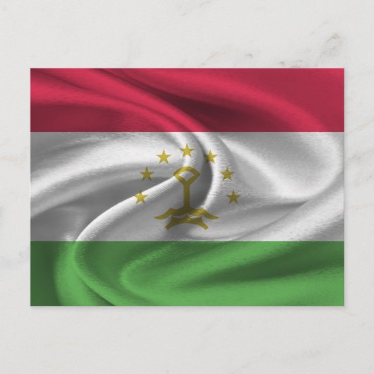 Flagge Tadschikistans Postkarte (Vorderseite)