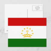 Flagge Tadschikistans Postkarte (Vorne/Hinten)
