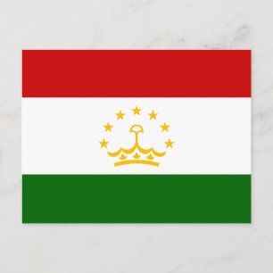 Flagge Tadschikistans Postkarte