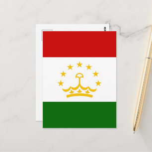 Flagge Tadschikistans Postkarte