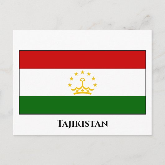 Flagge Tadschikistans Postkarte (Vorderseite)