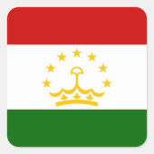 Flagge Tadschikistans Quadratischer Aufkleber (Vorderseite)