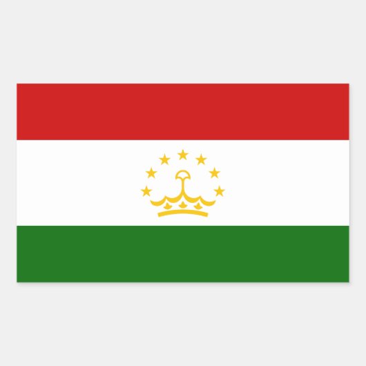 Flagge Tadschikistans Rechteckiger Aufkleber (Vorderseite)
