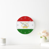 Flagge Tadschikistans Runde Wanduhr (Zuhause)