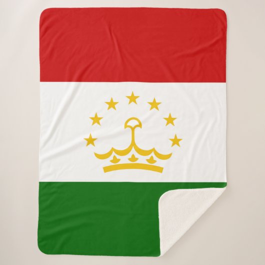 Flagge Tadschikistans Sherpadecke (Vorderseite)