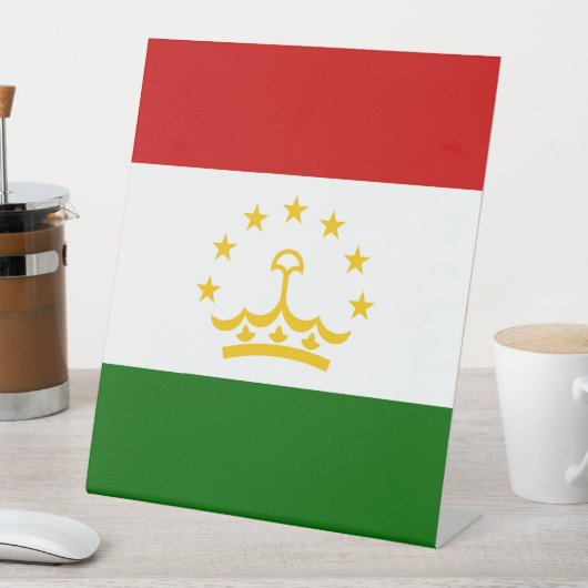 Flagge Tadschikistans Sockelschild (In Situ)