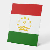Flagge Tadschikistans Sockelschild (Vorderseite)