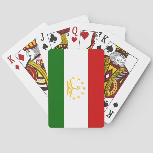 Flagge Tadschikistans Spielkarten (Rückseite)