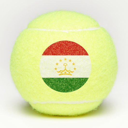 Flagge Tadschikistans Tennisbälle (Vorderseite)
