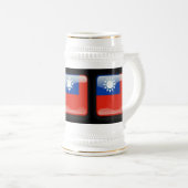 Flagge Taiwans Bierglas (VorderseiteRechts)