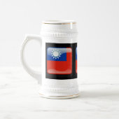 Flagge Taiwans Bierglas (Links)