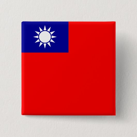 Flagge Taiwans Button (Vorderseite)