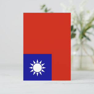 Flagge Taiwans Dankeskarte