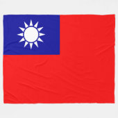 Flagge Taiwans Fleecedecke (Vorderseite (Horizontal))