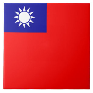 Flagge Taiwans Fliese