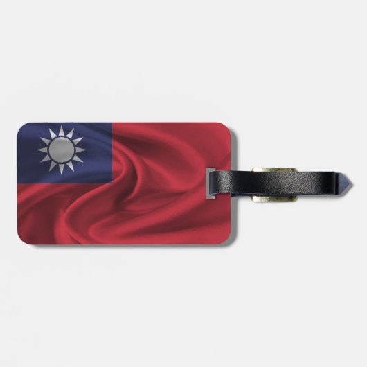 Flagge Taiwans Gepäckanhänger (Rückseite horizontal)
