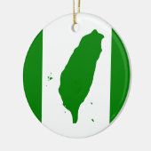 Flagge Taiwans Keramik Ornament (Links)