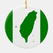 Flagge Taiwans Keramik Ornament (Hinten)