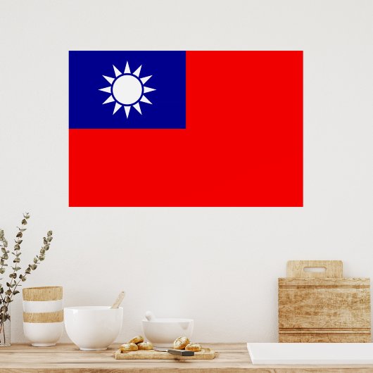 Flagge Taiwans Poster (Küche)