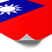Flagge Taiwans Poster (Ecke)
