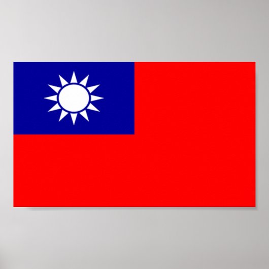 Flagge Taiwans Poster (Vorne)