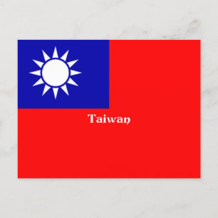 Flagge Taiwans Postkarte