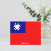 Flagge Taiwans Postkarte (Stehend Vorderseite)