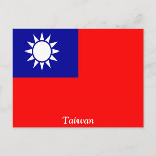 Flagge Taiwans Postkarte