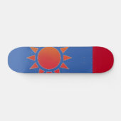 Flagge Taiwans Red Orange Sun Skateboard (Horizontal)