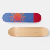 Flagge Taiwans Red Orange Sun Skateboard (Horizontal)