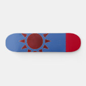 Flagge Taiwans Red Sun Skateboard (Horizontal)