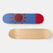 Flagge Taiwans Red Sun Skateboard (Horizontal)