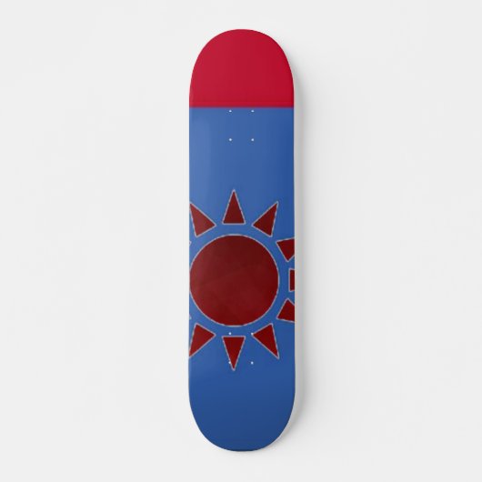 Flagge Taiwans Red Sun Skateboard (Vorne)