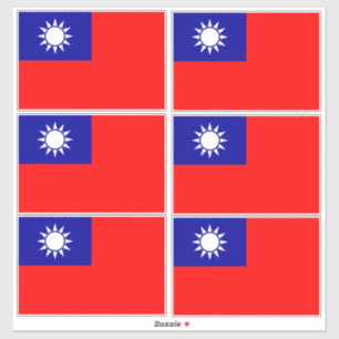 Flagge Taiwans: Republik China, Chinesisch Taipeh Aufkleber