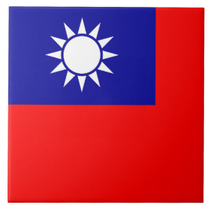 Flagge Taiwans: Republik China, Chinesisch Taipeh Fliese