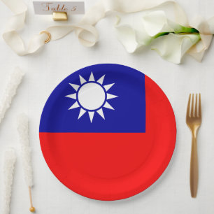Flagge Taiwans: Republik China, Chinesisch Taipeh Pappteller