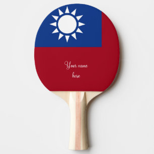 Flagge Taiwans Republik China Tischtennis Schläger